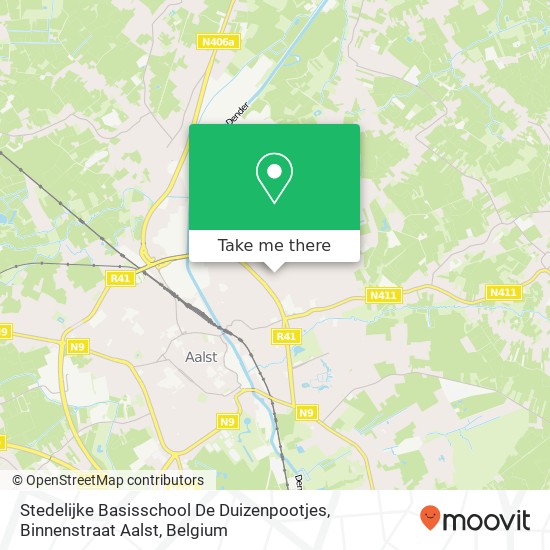 Stedelijke Basisschool De Duizenpootjes, Binnenstraat Aalst map