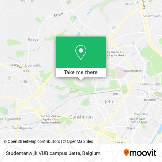 Studentenwijk VUB campus Jette map
