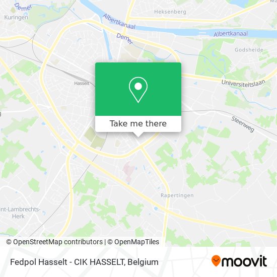 Fedpol Hasselt - CIK HASSELT map