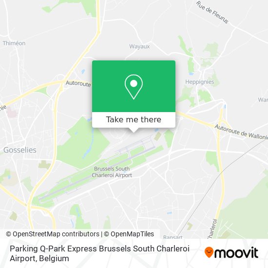 Parking Q-Park Express Brussels South Charleroi Airport plan