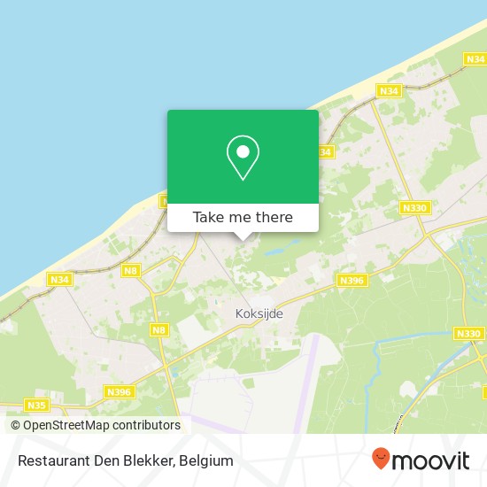 Restaurant Den Blekker map