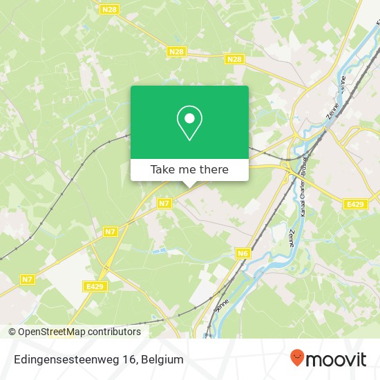 Edingensesteenweg 16 map