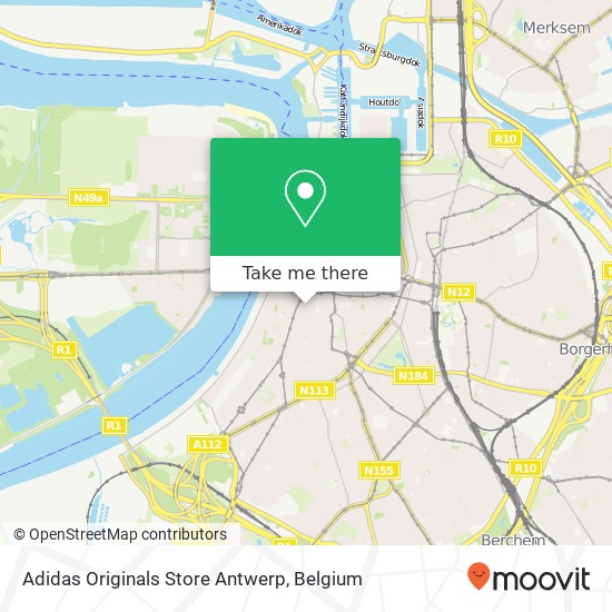 Adidas Originals Store Antwerp map