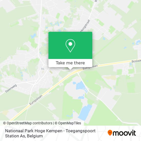 Nationaal Park Hoge Kempen - Toegangspoort Station As map