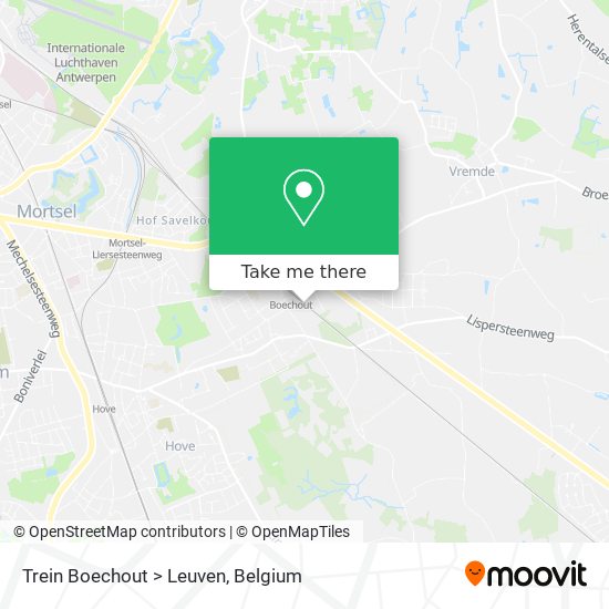 Trein Boechout > Leuven plan