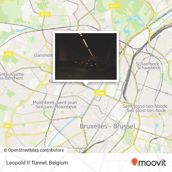 Leopold II Tunnel map