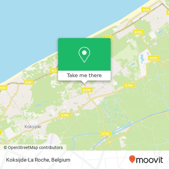 Koksijde-La Roche map