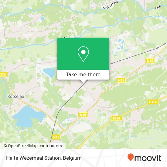 Halte Wezemaal Station map
