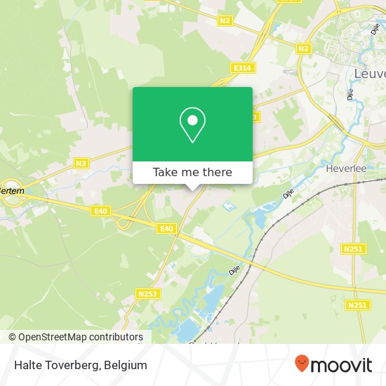 Halte Toverberg map