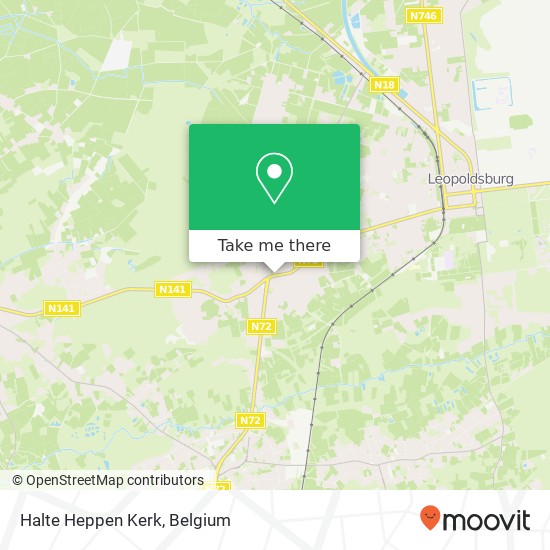 Halte Heppen Kerk map