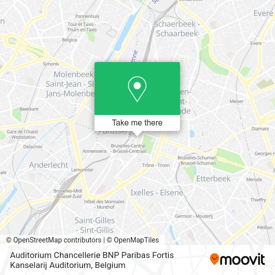 Auditorium Chancellerie BNP Paribas Fortis Kanselarij Auditorium map