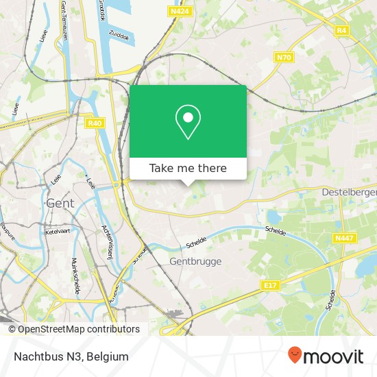 Nachtbus N3 map