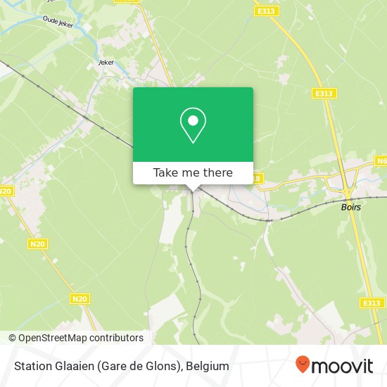 Station Glaaien (Gare de Glons) map