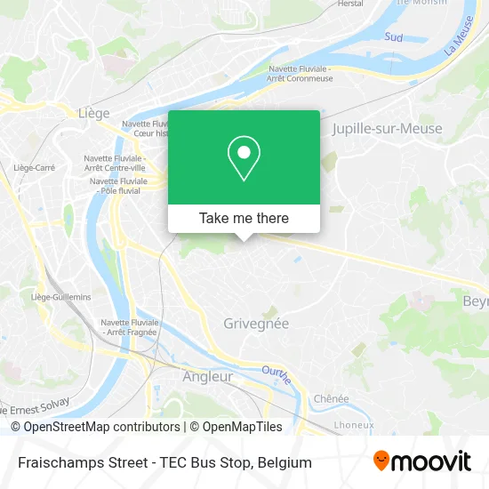 Fraischamps Street - TEC Bus Stop map