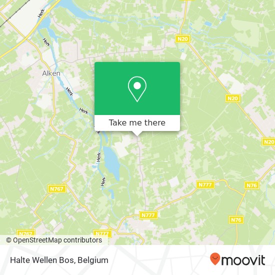 Halte Wellen Bos map