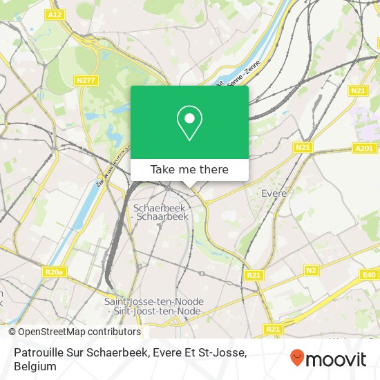 Patrouille Sur Schaerbeek, Evere Et St-Josse map