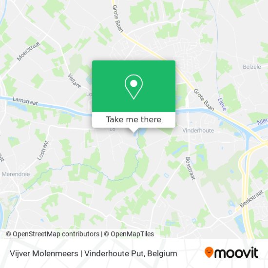 Vijver Molenmeers | Vinderhoute Put map