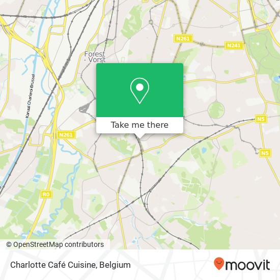 Charlotte Café Cuisine map