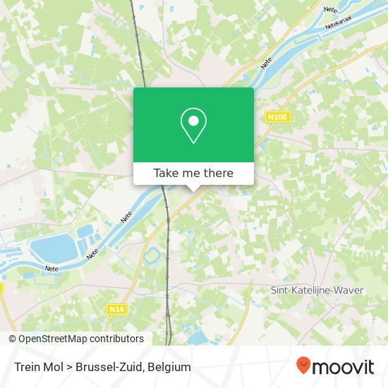 Trein Mol > Brussel-Zuid plan