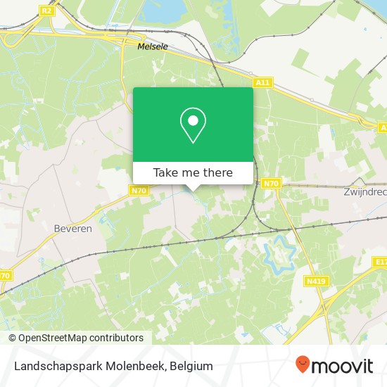 Landschapspark Molenbeek map