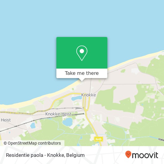 Residentie paola - Knokke map