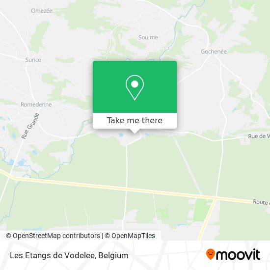 Les Etangs de Vodelee map