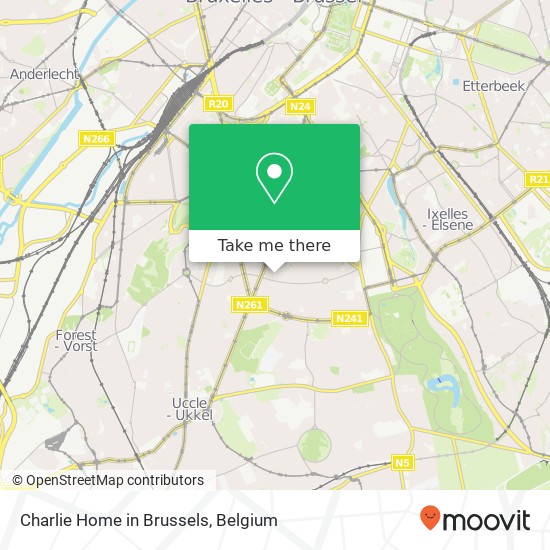 Charlie Home in Brussels map