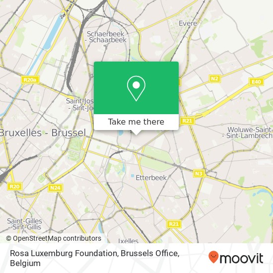 Rosa Luxemburg Foundation, Brussels Office map