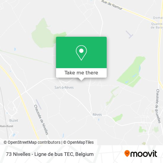 73 Nivelles - Ligne de bus TEC map