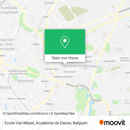 Ecole Van Meyel, Academie de Danse map