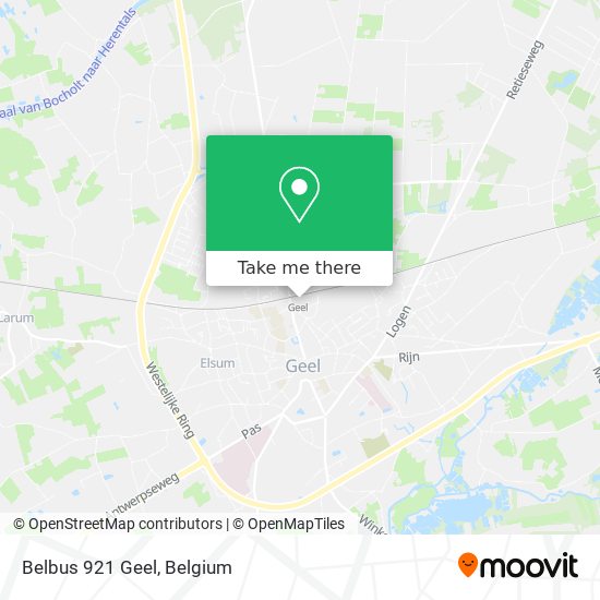 Belbus 921 Geel map