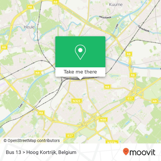 Bus 13 > Hoog Kortrijk plan