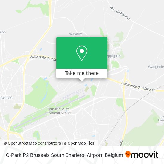 Q-Park P2 Brussels South Charleroi Airport map