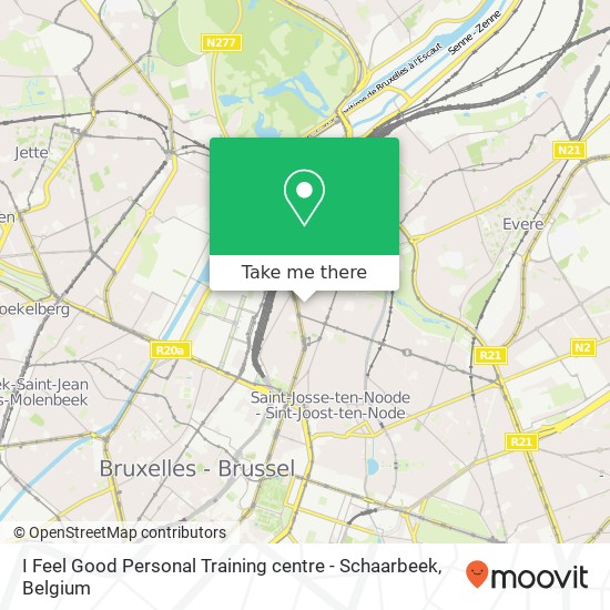 I Feel Good Personal Training centre - Schaarbeek map