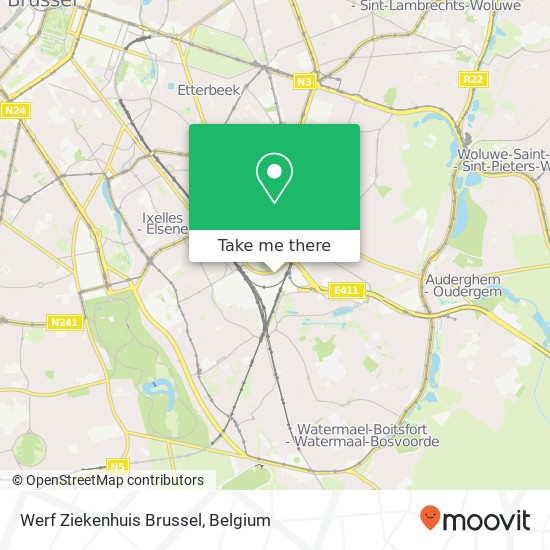 Werf Ziekenhuis Brussel map