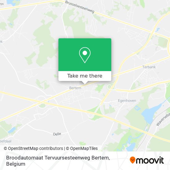 Broodautomaat Tervuursesteenweg Bertem plan