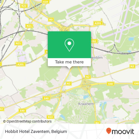 Hobbit Hotel Zaventem map