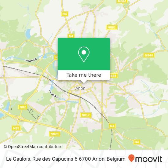 Le Gaulois, Rue des Capucins 6 6700 Arlon plan