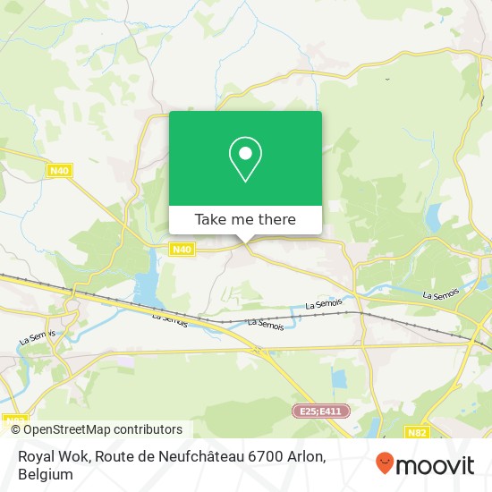 Royal Wok, Route de Neufchâteau 6700 Arlon plan