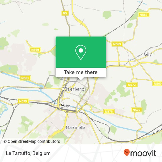 Le Tartuffo, Avenue de Waterloo 28 6000 Charleroi plan