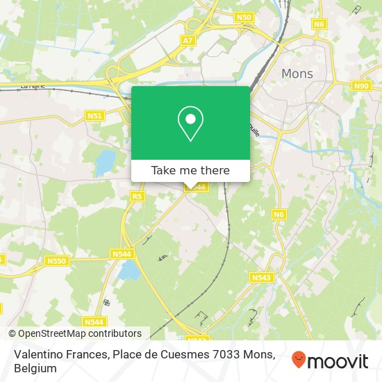 Valentino Frances, Place de Cuesmes 7033 Mons map