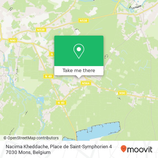 Nacima Kheddache, Place de Saint-Symphorien 4 7030 Mons plan