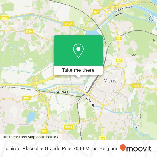 claire's, Place des Grands Prés 7000 Mons map