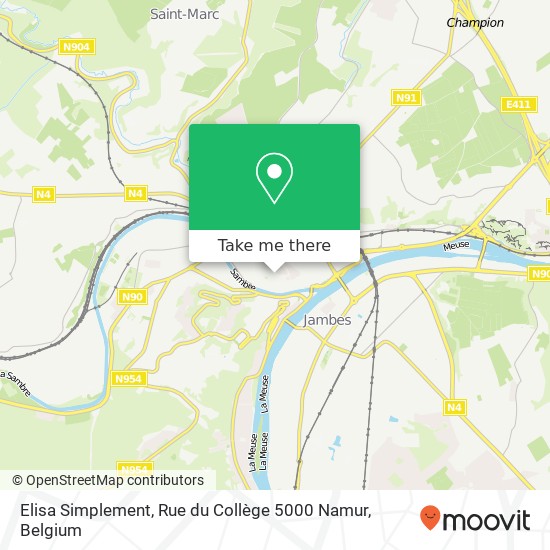 Elisa Simplement, Rue du Collège 5000 Namur map