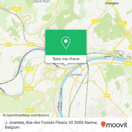 J. Joannès, Rue des Fossés Fleuris 30 5000 Namur map