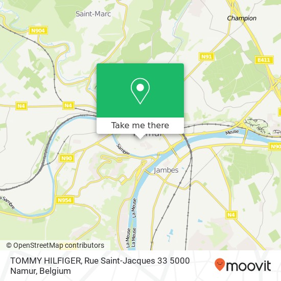 TOMMY HILFIGER, Rue Saint-Jacques 33 5000 Namur map