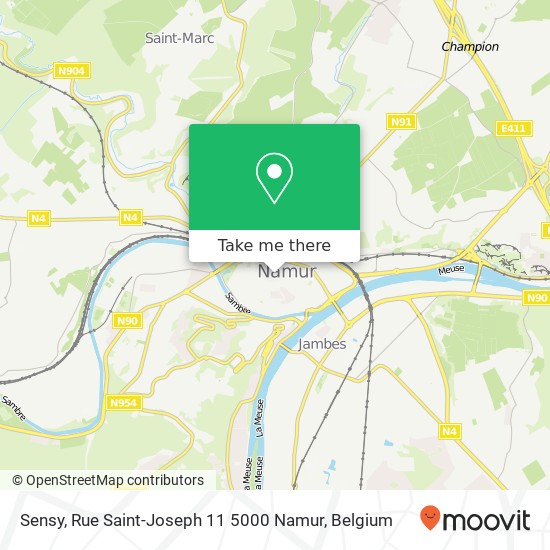 Sensy, Rue Saint-Joseph 11 5000 Namur map