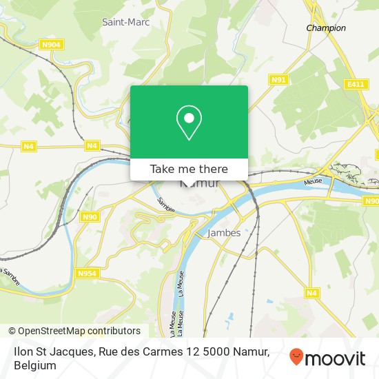 Ilon St Jacques, Rue des Carmes 12 5000 Namur map