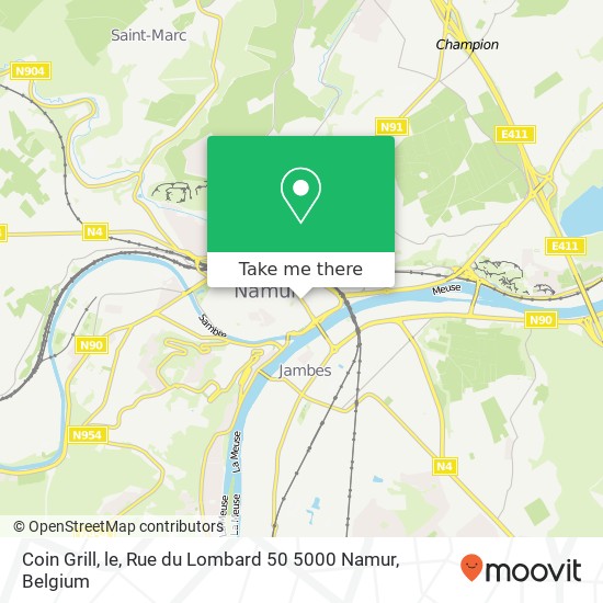 Coin Grill, le, Rue du Lombard 50 5000 Namur map