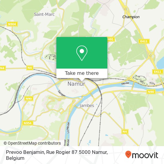 Prevoo Benjamin, Rue Rogier 87 5000 Namur map